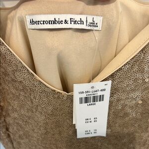 Abercrombie & Fitch Gold Sequin Dress size large tags on